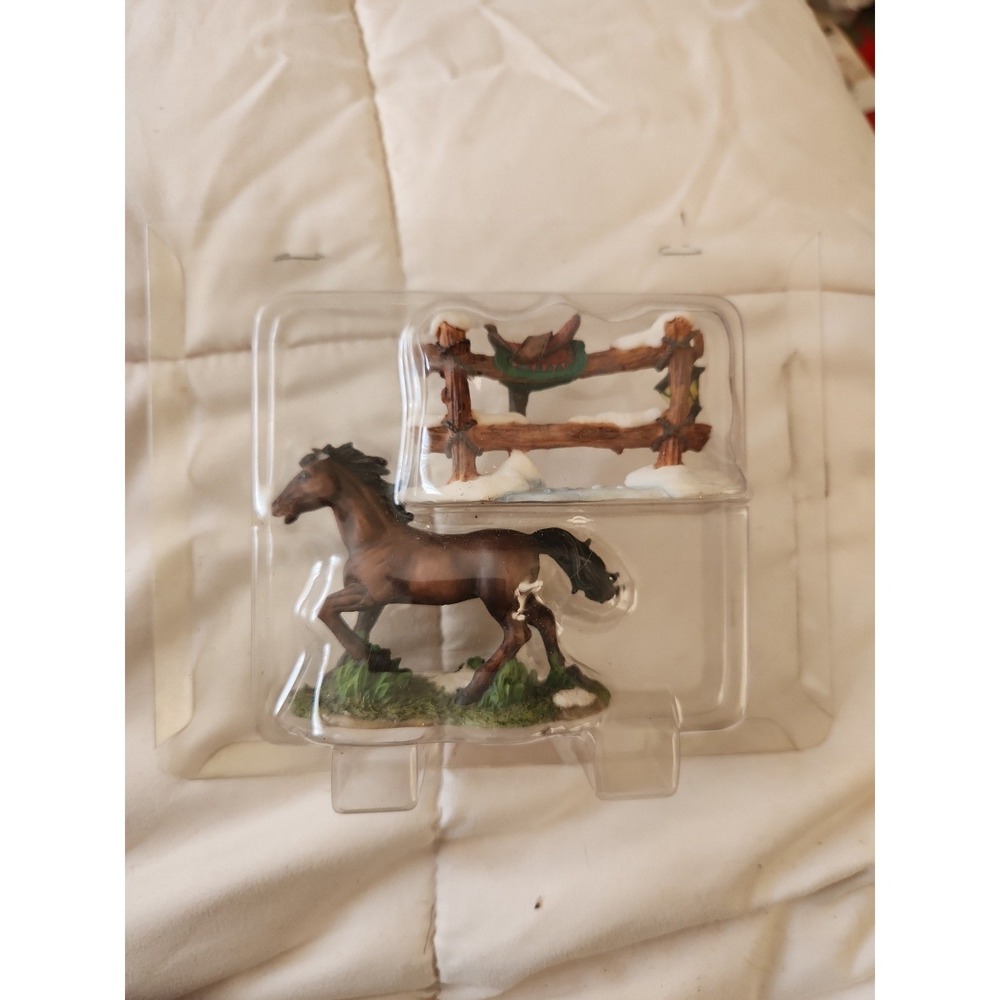 Vintage Christmas village horse accessories
